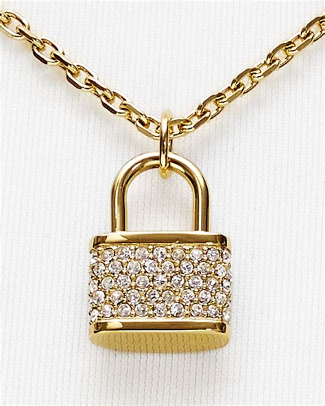 michael kors lock necklace.